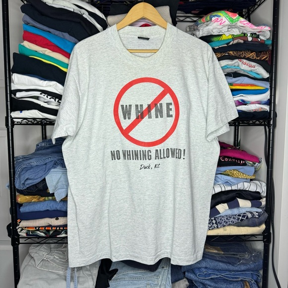 Vintage Duck North Carolina Fun Humor Graphic T-Shirt No Whining Allowed size XL - Picture 1 of 12